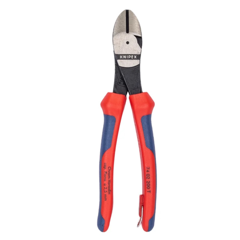 Бокорезы особо мощные Knipex KN-7402200T, 200 мм, фосфатированные, 2-компонентные ручки, проушина для страховки в Муроме