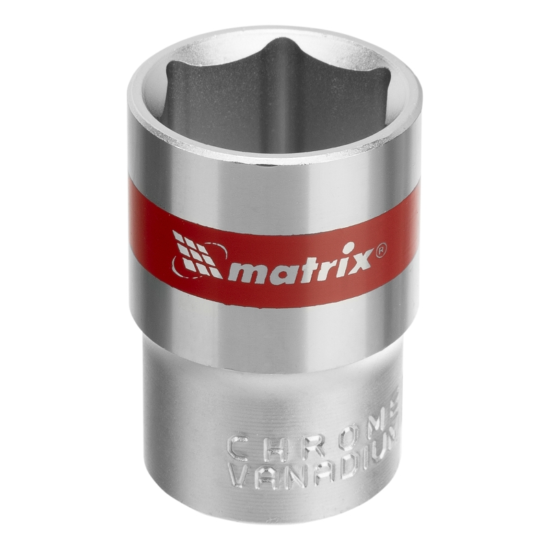 Головка торцевая Matrix 13119 (19 мм, 6-гранная, CrV, под квадрат 1/2", хромированная)
