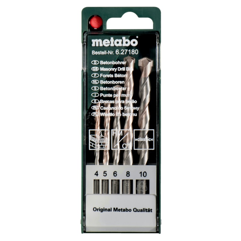 Набор сверл Metabo 627180000 (HM classic, диаметр 4-10 мм, 5 штук) в Костроме