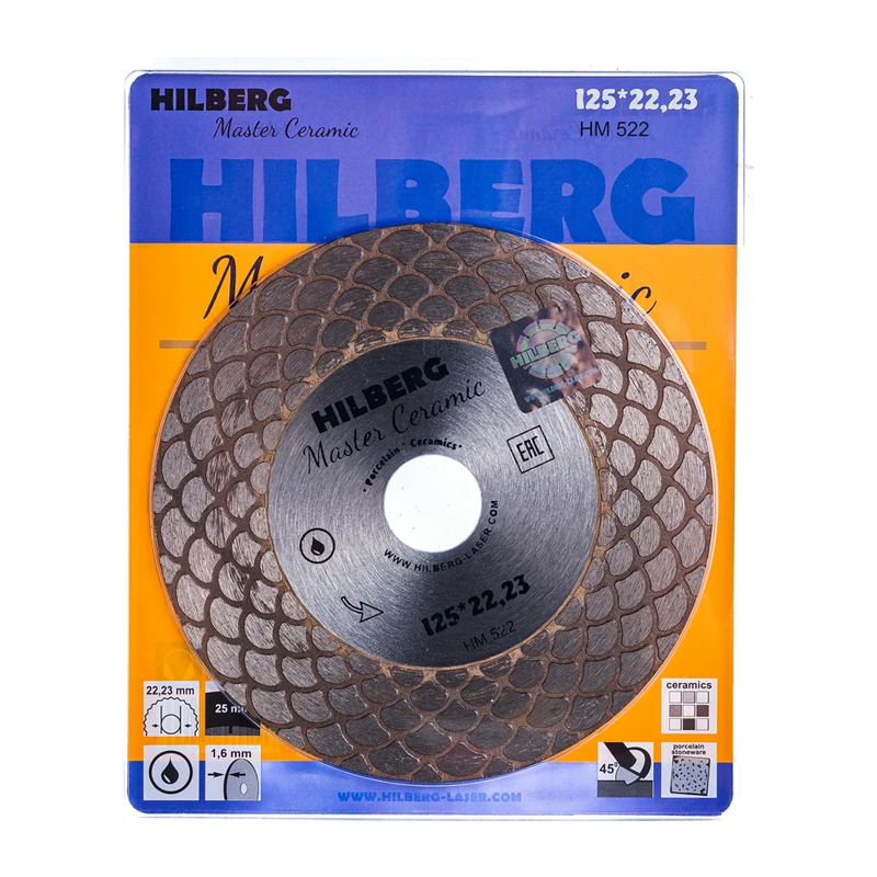 Диск алмазный отрезной Hilberg Master Сeramic HM522 (125х22,23) в Туле