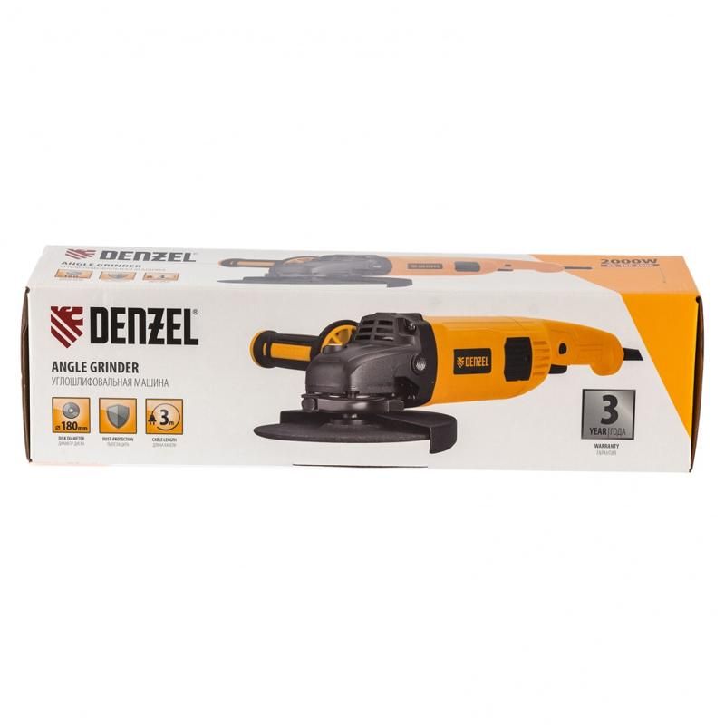 Угловая шлифмашина (болгарка) Denzel AG180-2000 26912, 180 мм, 2000 Вт в Иваново
