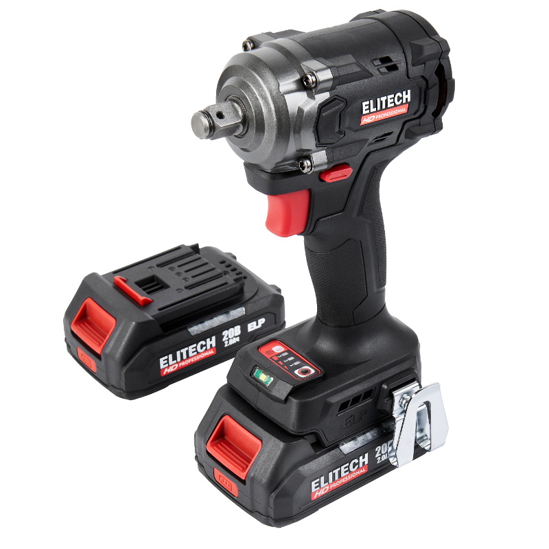 Гайковерт аккумуляторный Elitech HD CW 2004SL (E2201.056.01) 205737, ударный, бесщеточный, 20В, 2х2.0Ач, ELP, 0-2400 уд/мин в Вологде