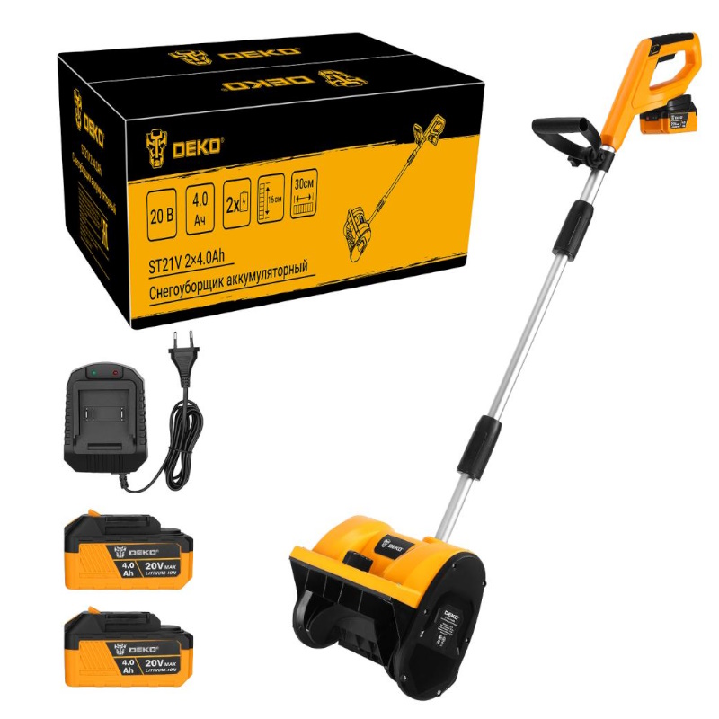 Снегоуборщик аккумуляторный Deko ST21V 20В 084-4444, 2х4.0Ач в Туле