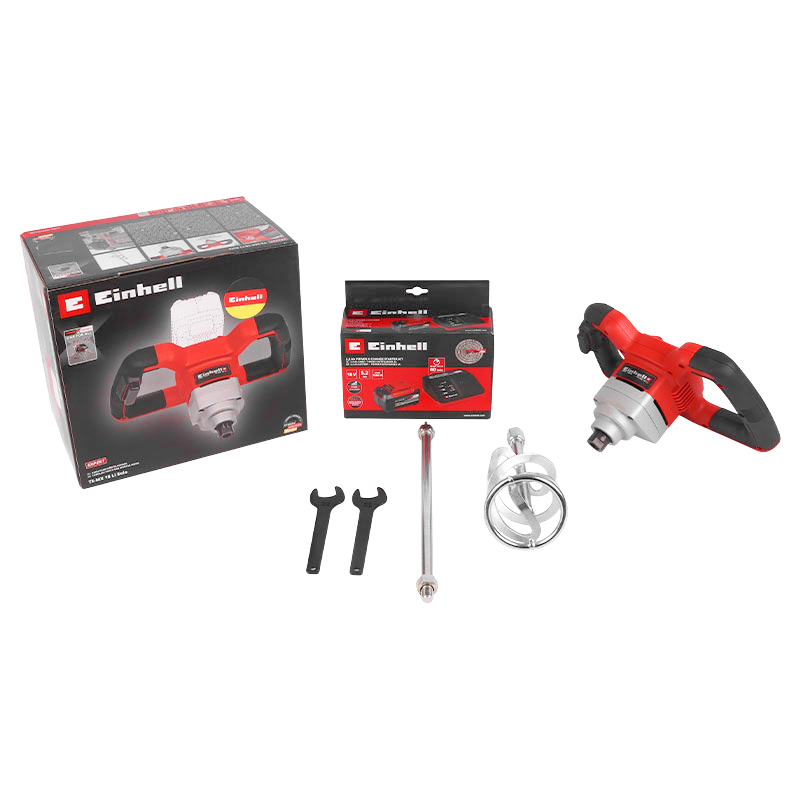 Миксер аккумуляторный Einhell PXC TE-MX 18 Li 4258760SET,18 В, ЗУ, +1 аккумулятор, 5.2 Ач