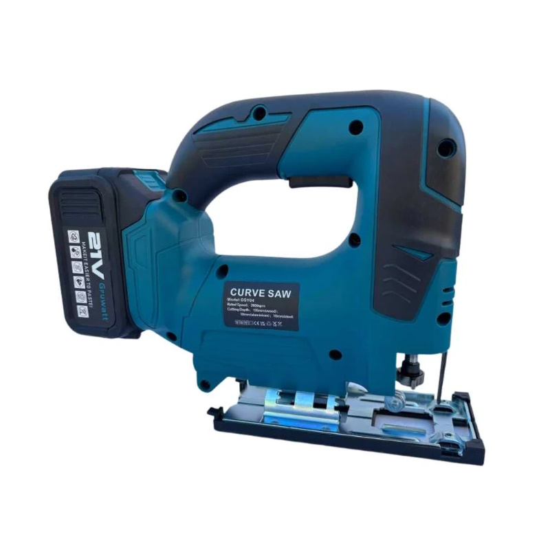 Бесщеточный аккумуляторный лобзик Gruwatt DYS04, 21v (под Makita LXT) 4Ah аккумулятор, 2 шт