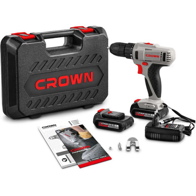 Аккумуляторная дрель-шуруповерт Crown CT21052LH BMC в Иваново