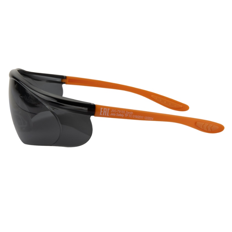 Открытые очки с панорамным обзором Jeta Safety JSG-7915S, мягкий носовой упор, защитное покрытие, дымчатые линзы в Кинешме