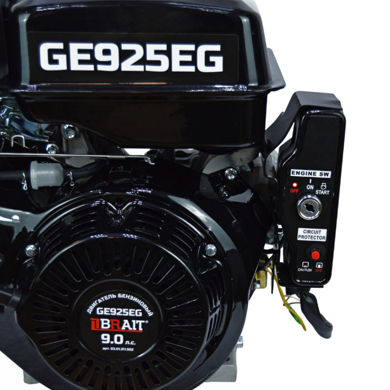 Двигатель бензиновый Brait GE925EG 03.01.311.002, 9л.с., диаметр вала 25мм, вал под шлицы в Туле