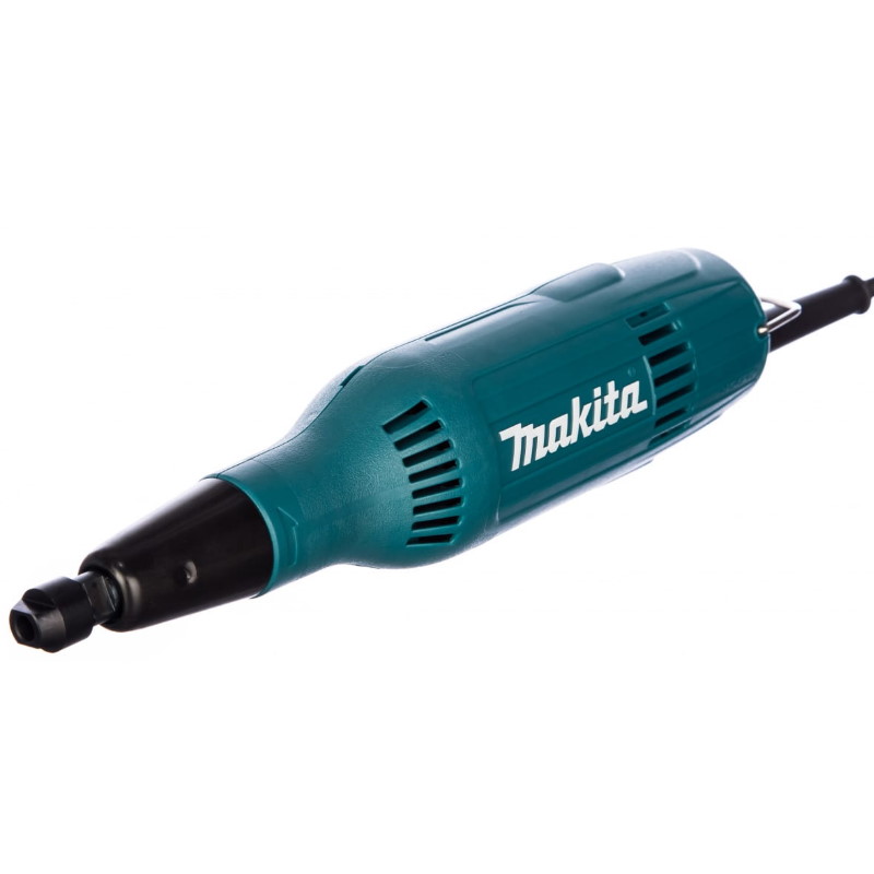 Шлифмашина прямая по металлу Makita GD0603 (электрическая, набор оснастки, патрон 6 мм)