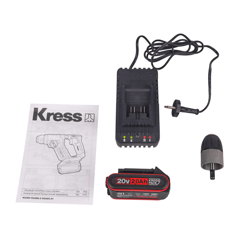 Аккумуляторный перфоратор Kress KU380  в кейсе, с виброзащитой в Твери
