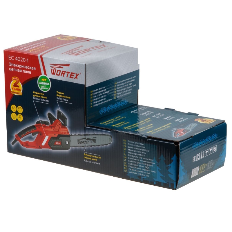 Пила цепная электрическая Wortex EC 4020-1 EC4020100029, шина 40 см (16"), 3/8" LP, 1.3 мм в Кинешме