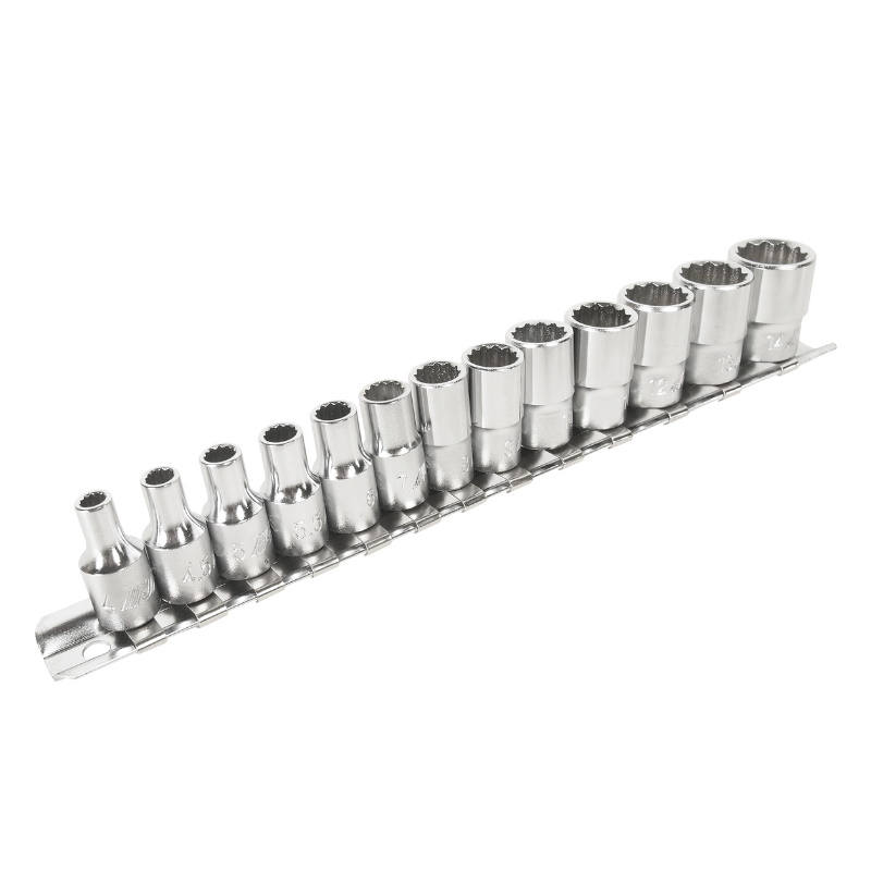 Набор головок торцевых 12-гранных JTC JTC-T213M, 1/4" 4-14 мм, L=25 мм, 13 шт в Угличе