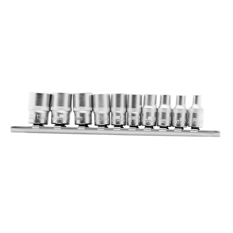 Набор торцевых головок Stels 13606, 1/4", 12-ти гр., CrV, 10шт., 4-13мм