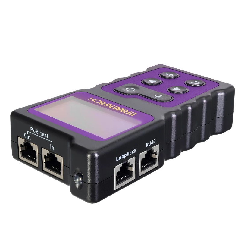 Кабельный PoE-тестер Ermenrich NetGeeks NP25 85299, фиолетовый  в Вологде