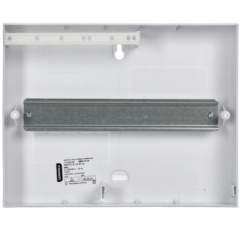 Корпус пластиковый IEK GENERICA ЩРН-П-12 MKP12-N-12-41-G черн. прозр. дверь IP41