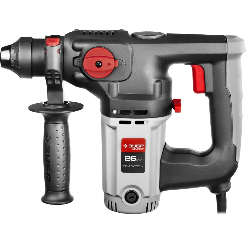 Перфоратор Зубр Мастер ЗП-26-750 ЭК сверление с ударом макс диаметр по бетону 68 мм кейс 5780₽