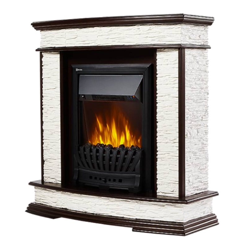 Каминокомплект: Очаг Electrolux Classic EFP/P-1020LS с порталом Firelight Scala Classic сланец белый, темный дуб НС-1185853 в Рыбинске