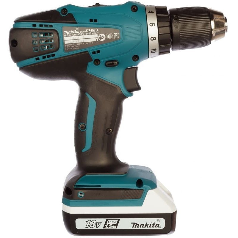 Аккумуляторная дрель-шуруповерт Makita DF457DWE (ручная, тип аккумулятора li-ion) в Рыбинске