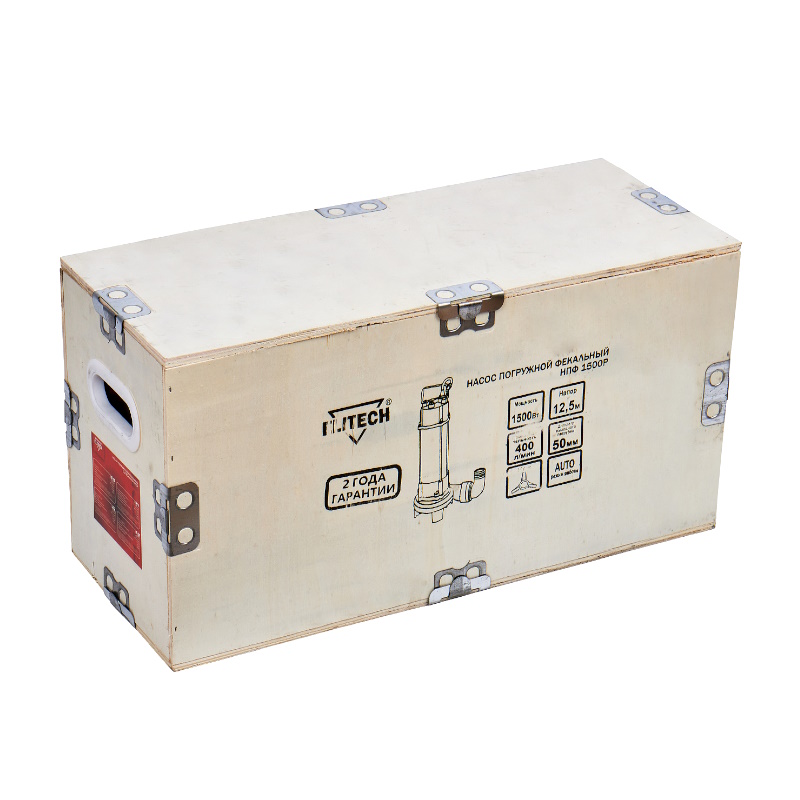 Насос погружной Elitech НПФ 1500Р 205640, фекальный, 1500 Вт, 24000 л/ч, Н=12.5 м, гряз/вод в Кинешме