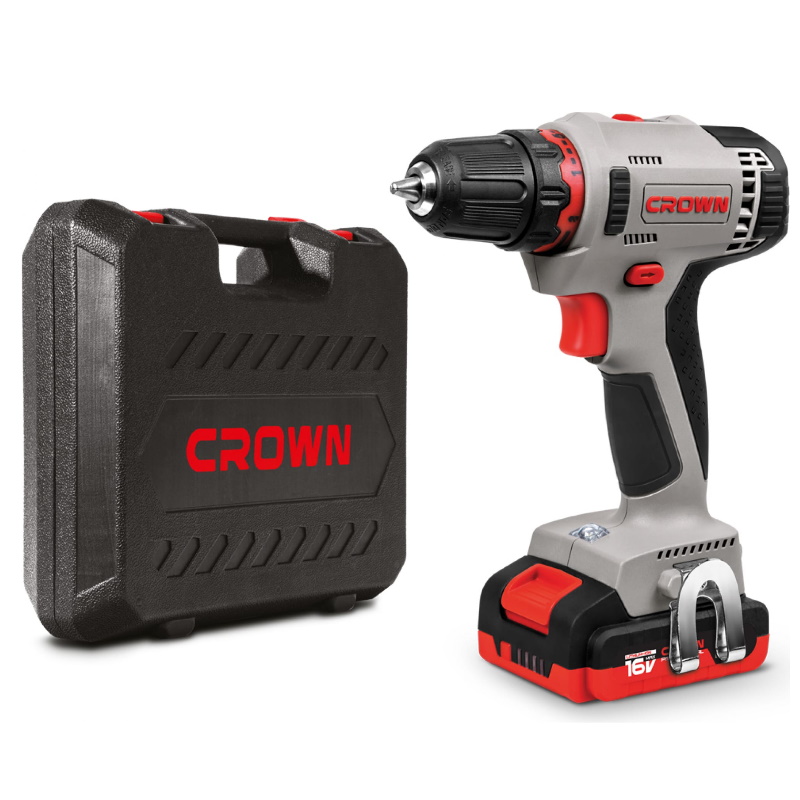 Аккумуляторный шуруповерт Crown CT21092H-2 BMC BL (16В, 50Нм, 2*2Ач) в Угличе