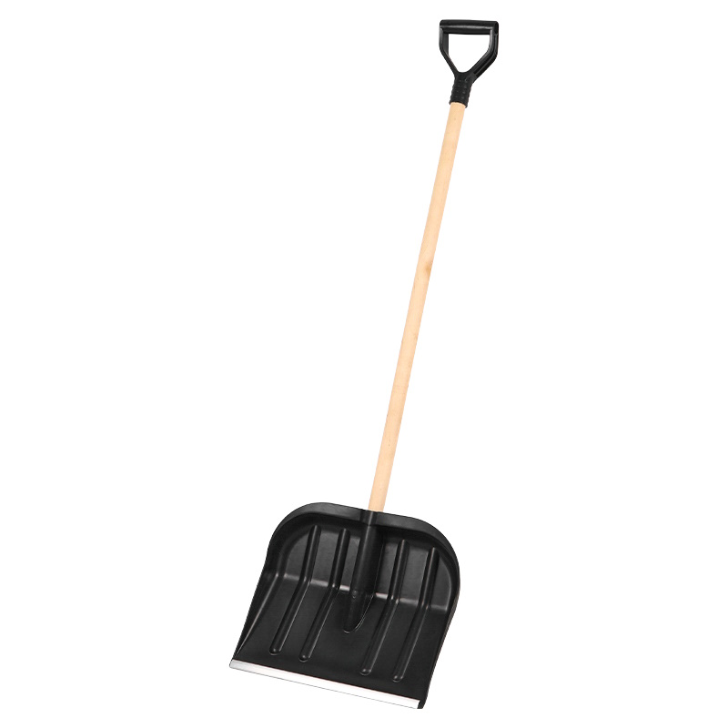 Лопата пластмассовая Авангард Снежок 410х360 алюминиевая планка с деревянным черенком вс и V-ручкой 320₽