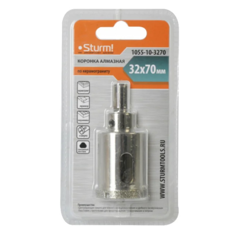 Коронка алмазная Sturm 1055-10-3270 в Туле
