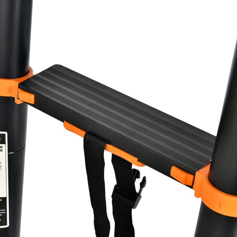 Лестница телескопическая Startul BLACK LINE ST9932-042, 2-х секционная, алюминиевая, 210/420 см, 2х5 ступеней, 14.8 кг в Кинешме