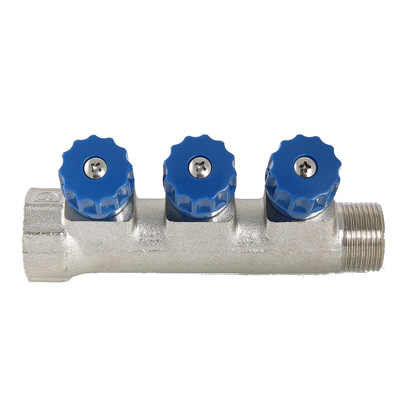 Коллектор с вентилями Valtec VTc.560.N.0503, 3/4", 3 х 1/2" в Костроме