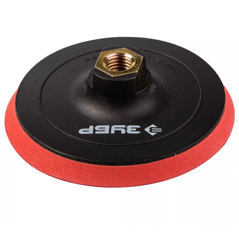 Тарелка опорная Зубр Мастер 35782-115 пластиковая для УШМ под круг на липучке мягкая полиуретановая прокладка d 115 мм М14 279₽