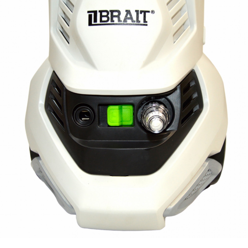 Мойка высокого давления Brait HPW 1800B 16.01.015.029, 140 бар, 1800 Вт, возможность всасывания воды, 6-7 л/мин, длина шланга 6 м в Муроме
