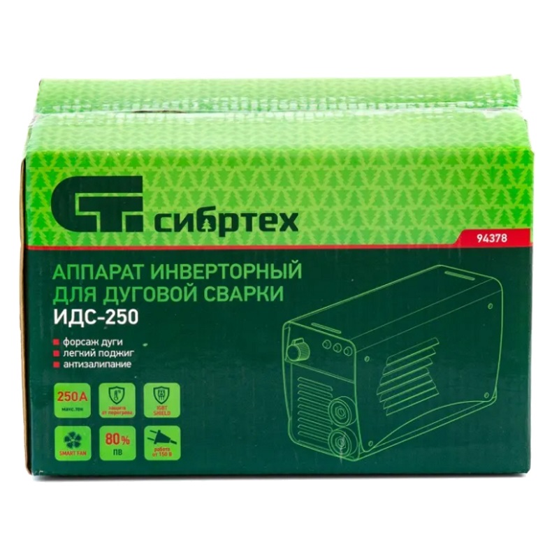 Инверторный аппарат дуговой сварки Сибртех ИДС-250 94378