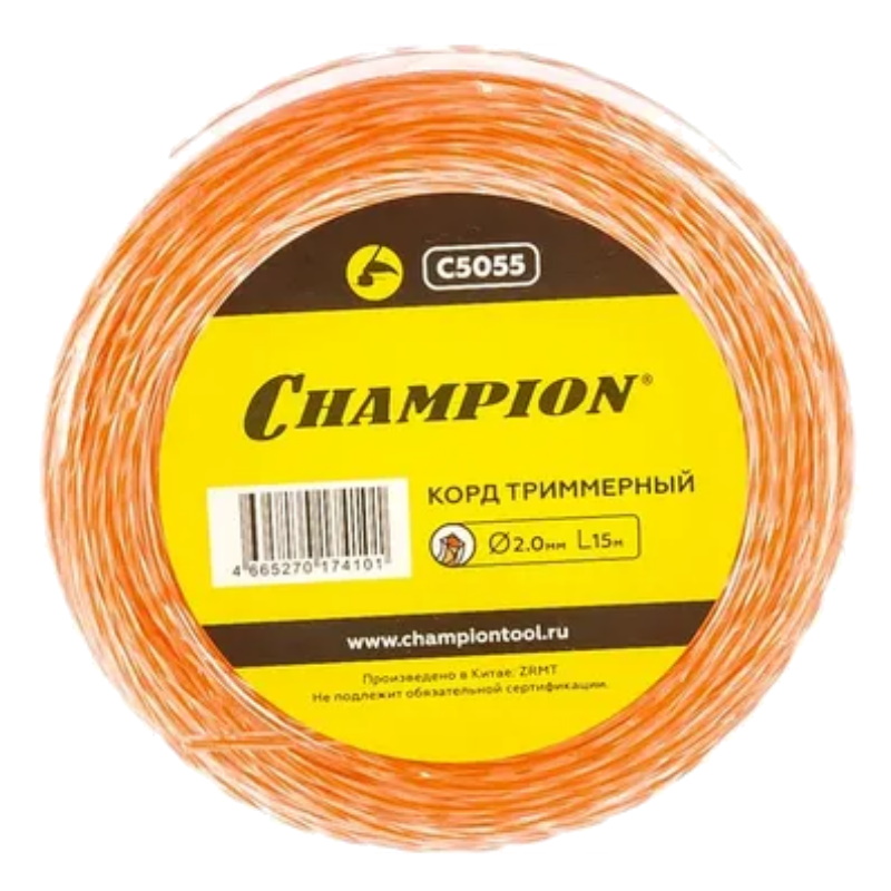 Корд триммерный Champion Square C7128, 2.0мм* 15м, квадрат  в Череповце