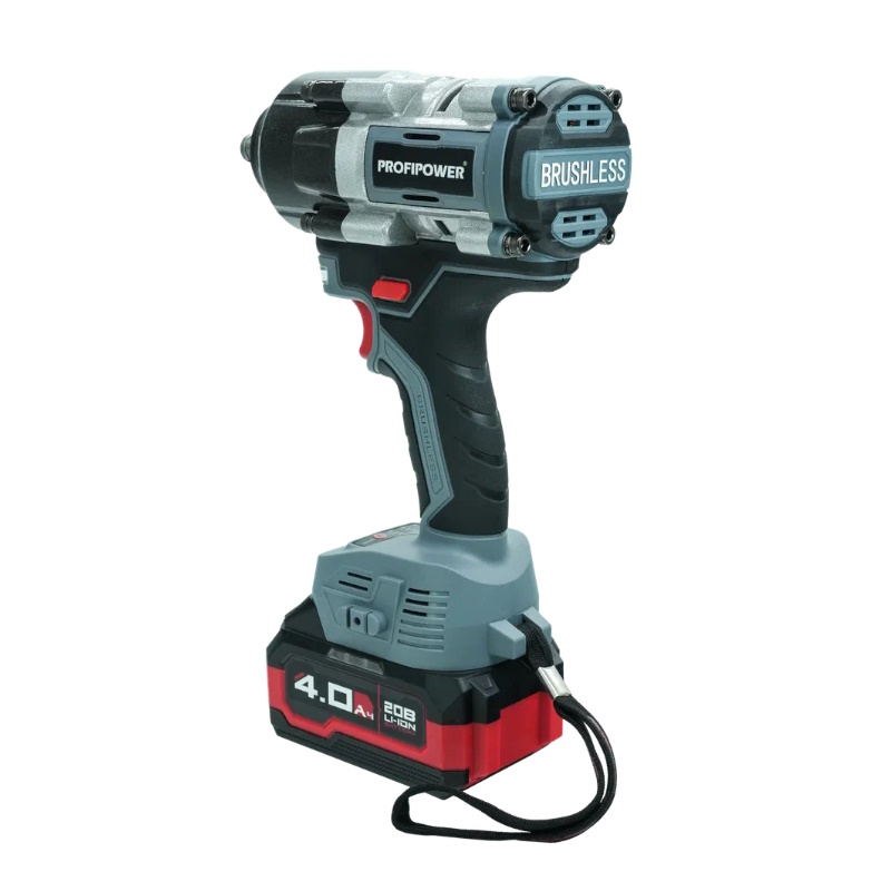Гайковёрт аккумуляторный ProfiPower T-900N E0186M1 (Li-ion-1шт, 4.0Ач, 900Нм, ударная головка 17/19/21мм, З/У, в кейсе)
