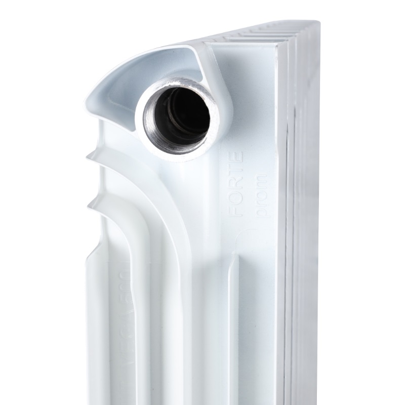 Радиатор алюминиевый Stout VEGA 500 SRA-1310-050010, 10 секций, боковое подключение, белый RAL 9016 в Угличе