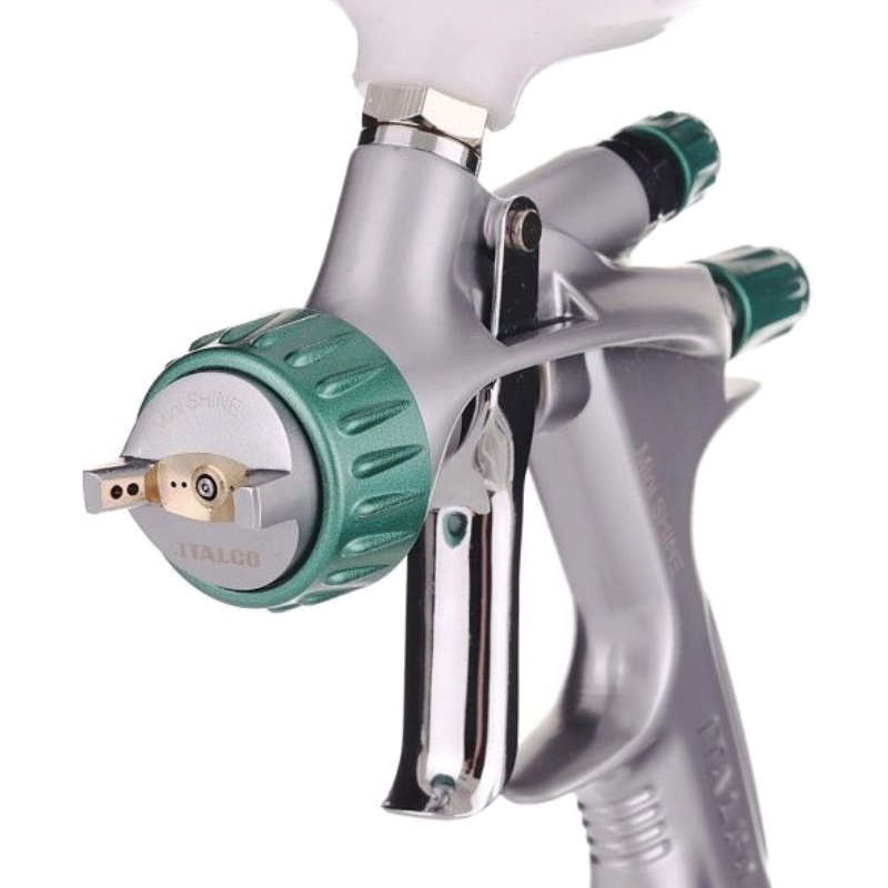 Краскопульт Italco MINI SHINE 39867, 0.8 mm, HVLP, 141-198 л/мин, 1.5 бар, пятно 170 мм, 0.25 л