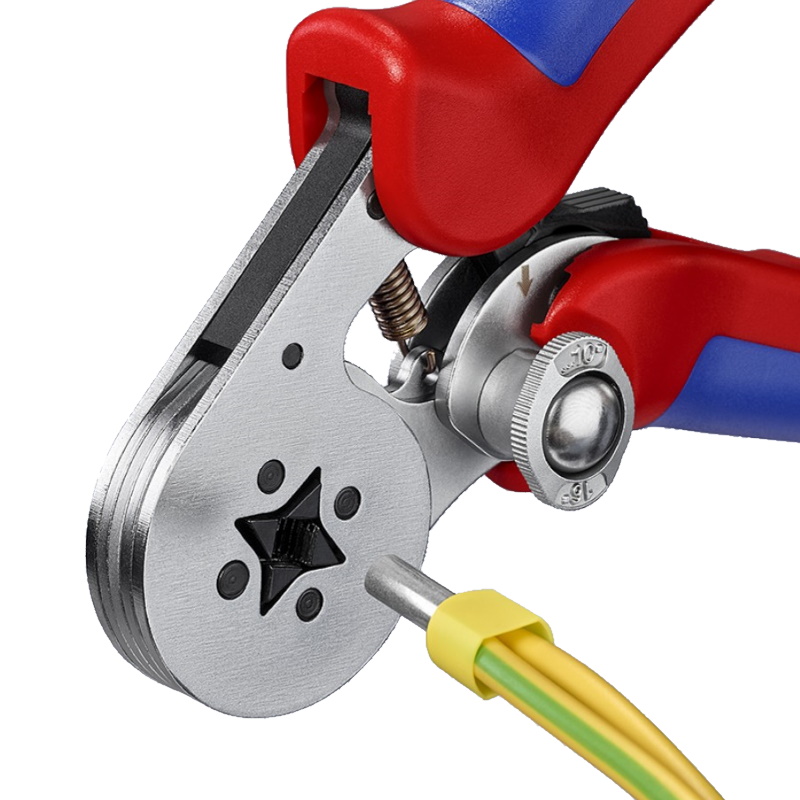 Пресс-клещи для контактных гильз Knipex KN-975504 DIN 46228 1+4, обжим: квадрат, боковые, 1 гнездо…2 в Рыбинске