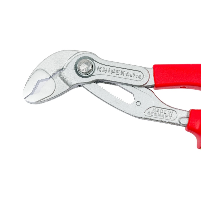 Клещи переставные Knipex COBRA KN-8726250SB, VDE, зев 50 мм, длина 250 мм, хром, 2-компонентные диэлектрические ручки