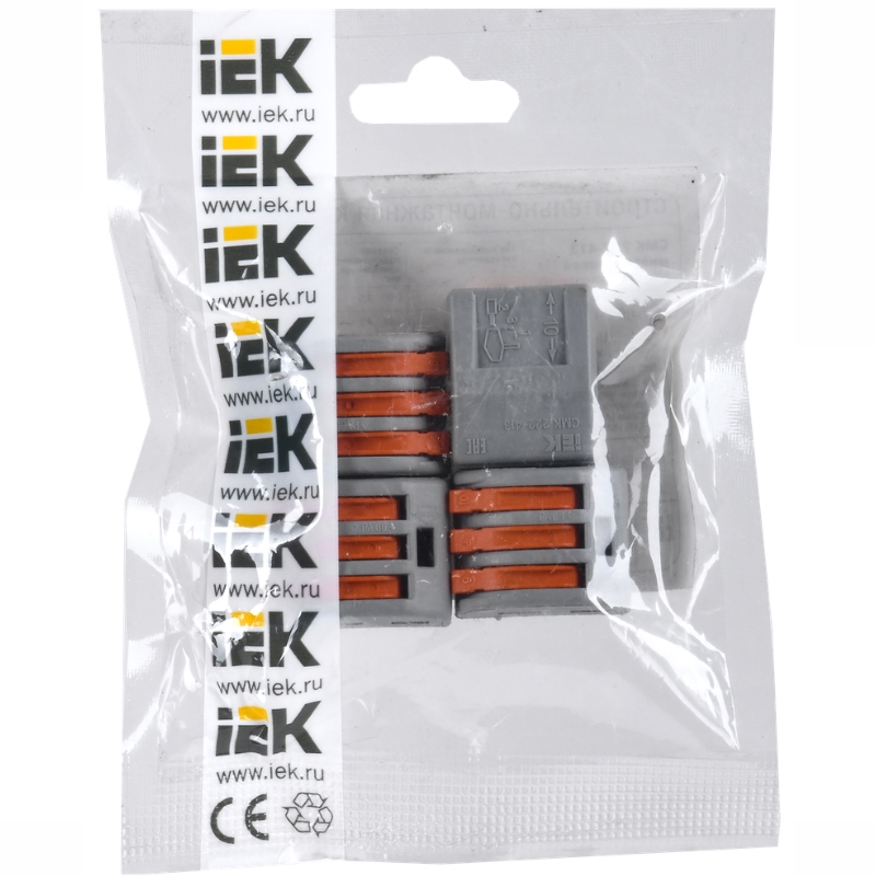 Строительно-монтажная клемма IEK СМК 222-413 UKZ-004-413, (4шт/упак) в Муроме