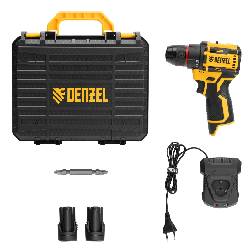 Дрель-шуруповерт Denzel CDH-BL-12 26108, аккумуляторная, бесщеточная,  Li-Ion, 12 В в Костроме
