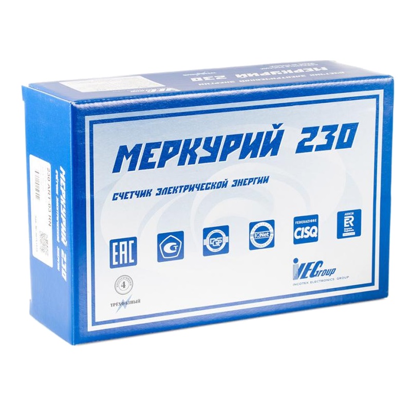 Счетчик электроэнергии многотарифный Инкотекс Меркурий 230 ART-01 CN М0000051817 45803 (трехфаз., вых. 60А)