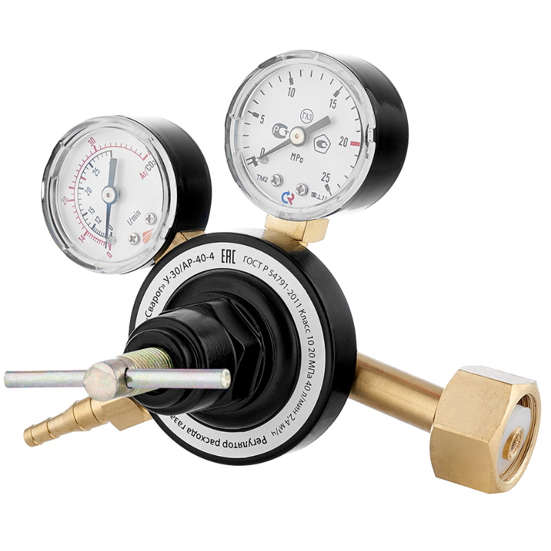 Регулятор расхода газа универсальный Сварог У-30АР-40-4 2872633000 манометр с поверкой 2100₽