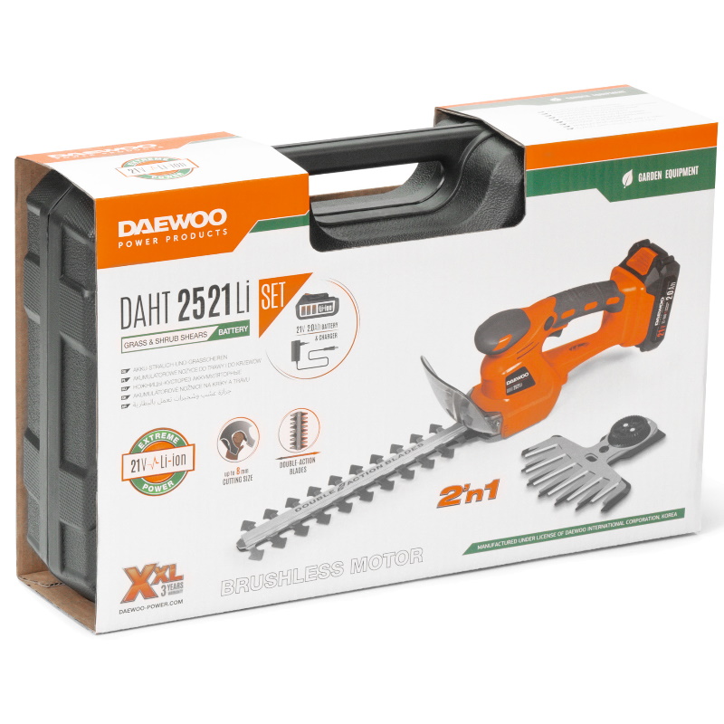 Ножницы-кусторез аккумуляторные Daewoo DAHT 2521Li SET
