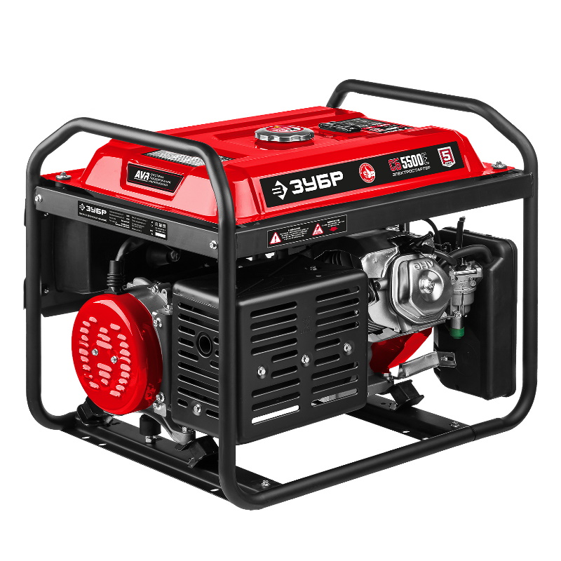 Генератор бензиновый Зубр СБ-5500Е, 5500 Вт, с электростартером
