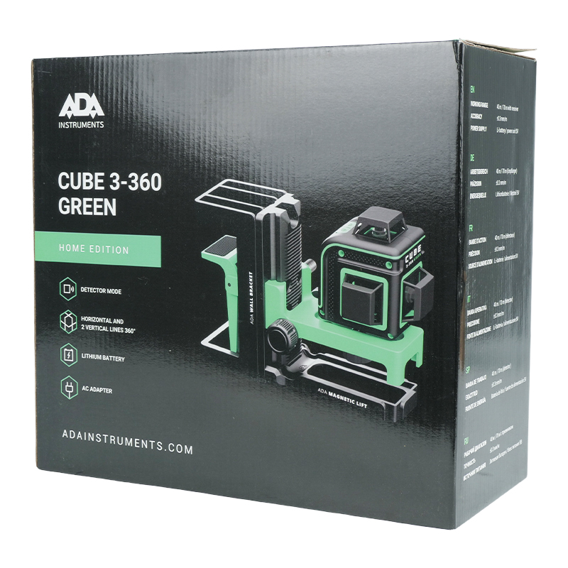 Построитель лазерных плоскостей ADA Cube 3-360 Geen Home Edition А00566 в Твери