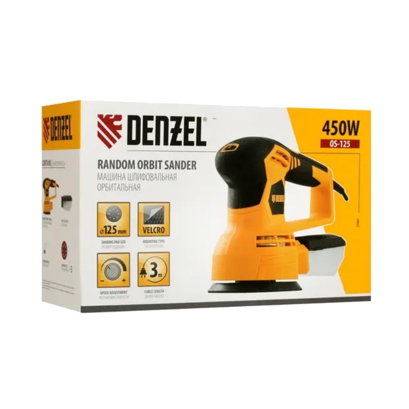 Шлифовальная эксцентриковая машина Denzel OS-125 27601 в Иваново