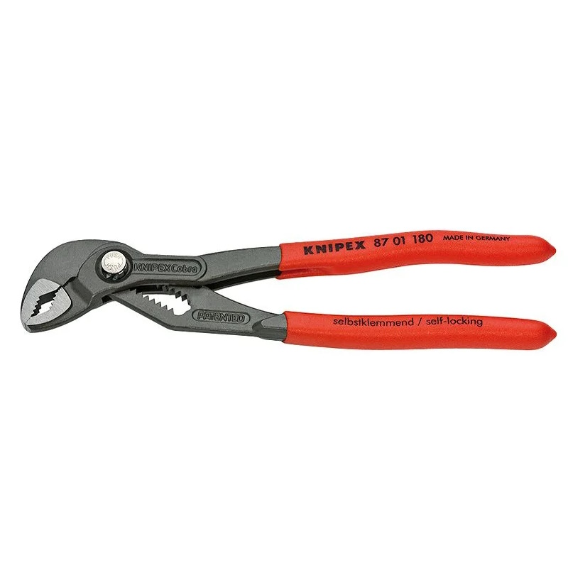 Клещи переставные Knipex COBRA KN-8701180SB, зев 42 мм, длина 180 мм, фосфатированные, обливные ручки в Угличе