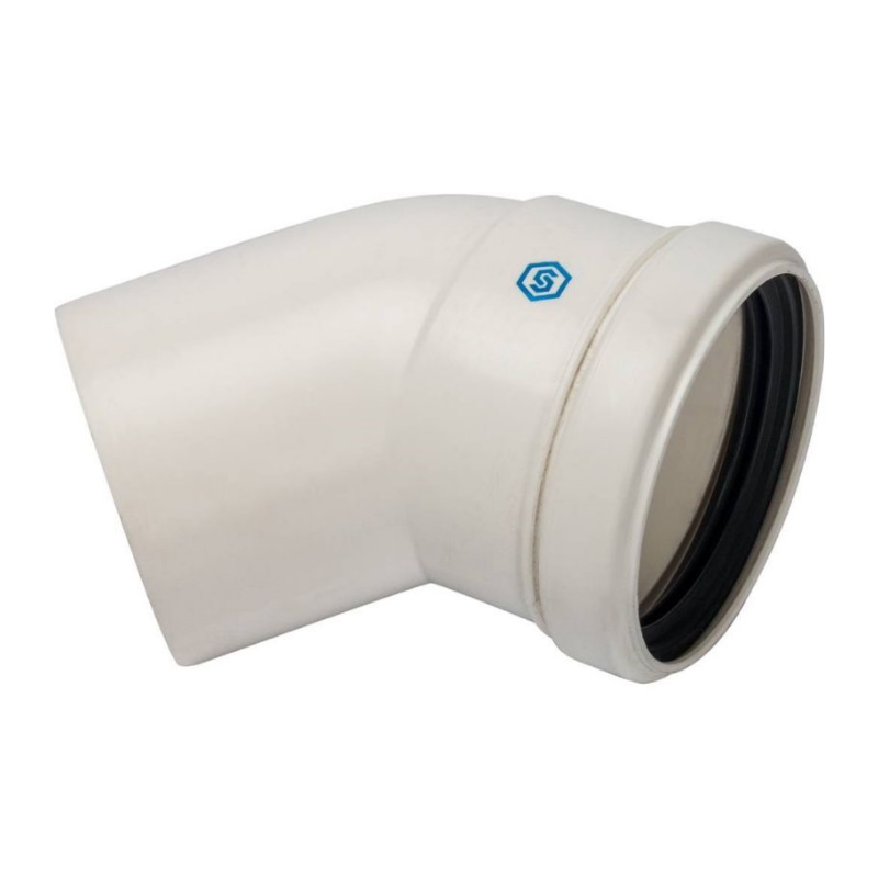 Элемент дымохода конденсационный угол Stout SCA-8080-000045 45° DN80 в Костроме