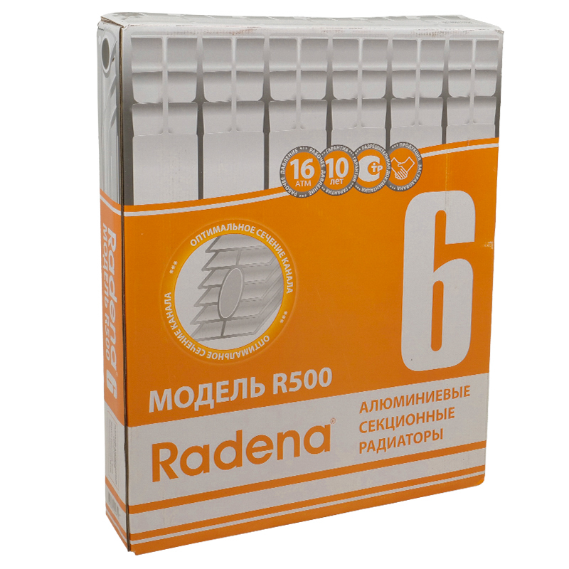 Радиатор алюминиевый Radena 500/85, 6 секций в Вологде