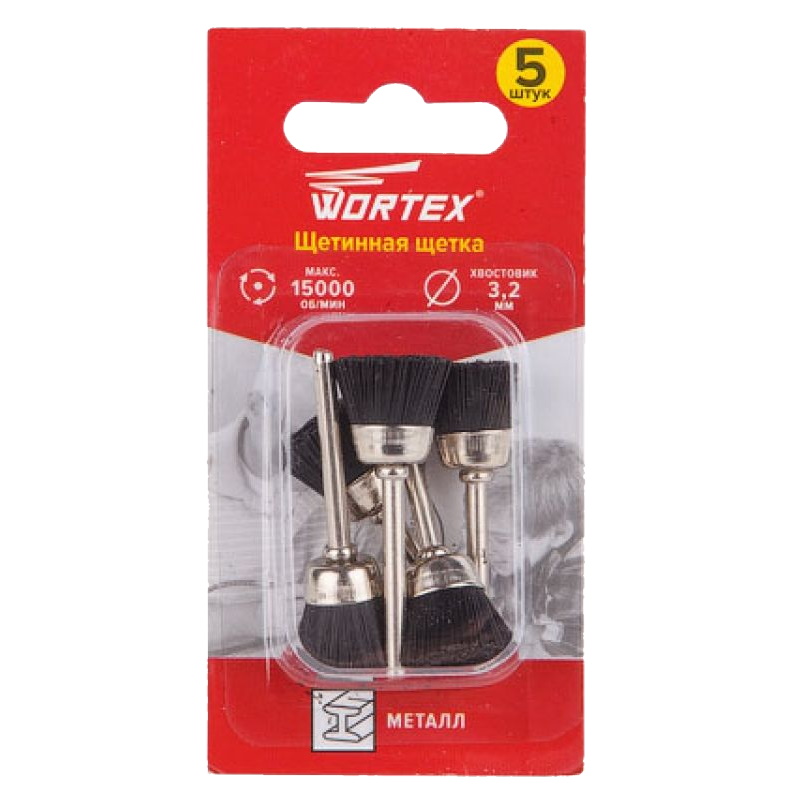 Щетинная щетка Wortex ETBN3216018, 16 мм