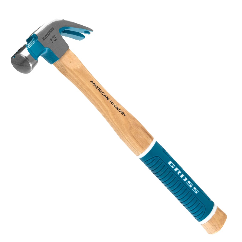 Молоток-гвоздодер Gross AMERICAN HICKORY 10414, 200 г, угол 45, магнит, обрезиненная рукоятка  в Туле